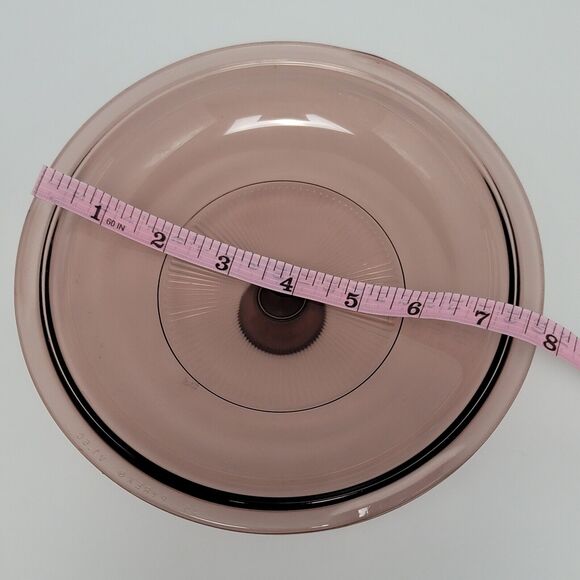 2 Vintage Pyrex Corning Ware Visions Cranberry Lid Replacement V1.5C And V2.5C - Picture 6 of 9